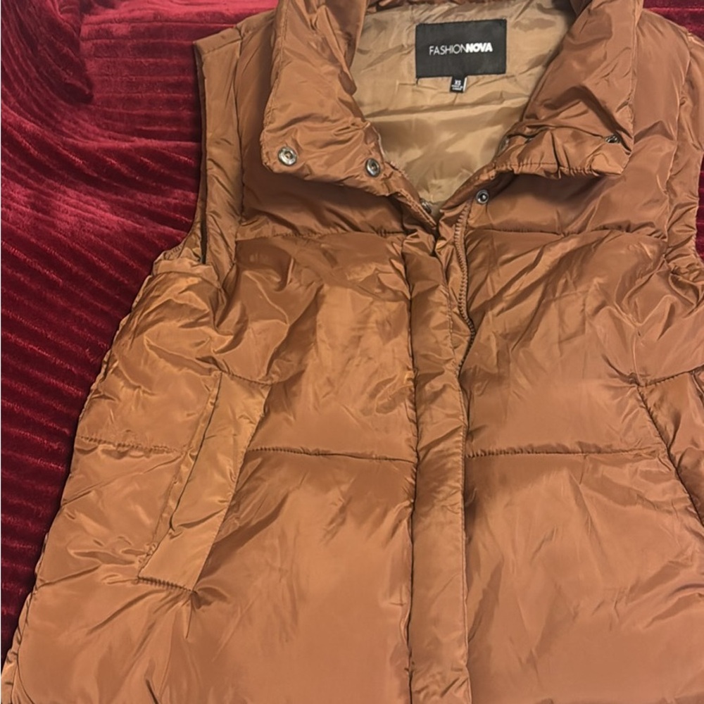 Fashion Nova Chestnut Puffer Vest